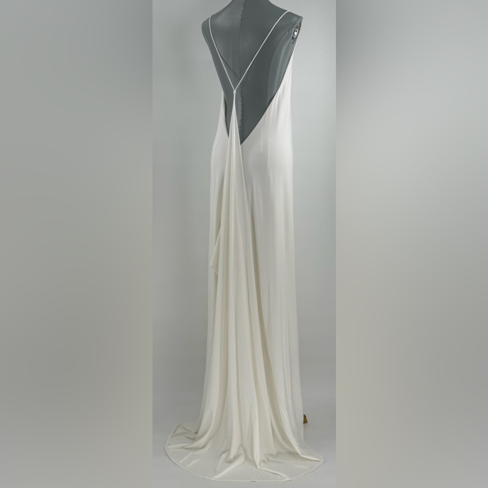 🆕 RAT & BOA 🧿 NWOT Amora Back Draped Jersey Dress, White - Sz M - Picture 7 of 16